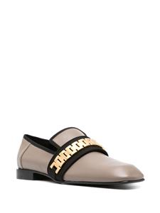 Victoria Beckham Mila chain leather loafers - Bruin