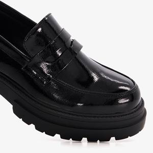 Nova lak dames loafers zwart