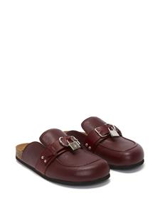 JW Anderson padlock-detail leather mules - Rood