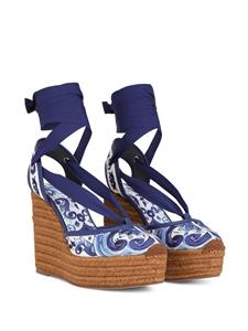 Dolce & Gabbana Espadrilles met print - Blauw
