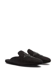 Dolce & Gabbana Young Pope slippers met borduurwerk - Zwart