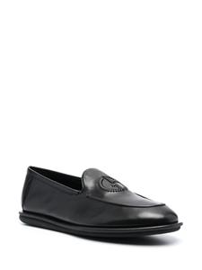 Giorgio Armani Leren loafers - Zwart