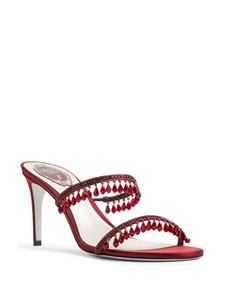 René Caovilla Chandelier 80mm open-toe sandals - Rood