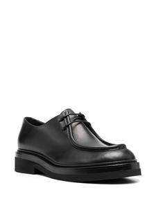 Santoni lace-up leather loafers - Zwart