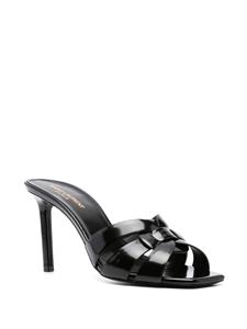 Saint Laurent Tribute 100mm leather mules - Zwart