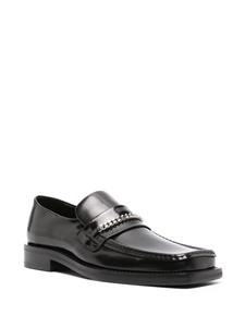 Martine Rose square-toe leather loafers - Zwart