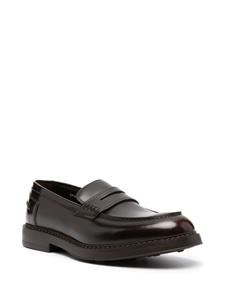 Doucal's round-toe leather loafers - Bruin