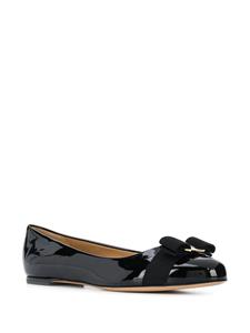 Ferragamo Vara ballerina's met strik - Zwart