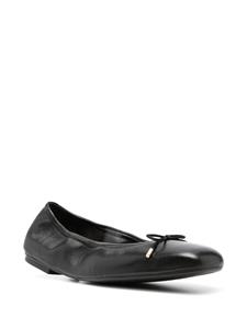Stuart Weitzman Bardot leather ballerina shoes - Zwart