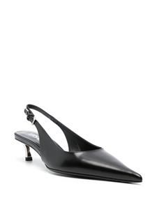 Versace pointed-toe leather pumps - Zwart