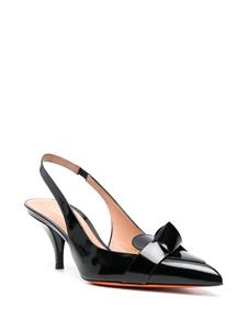 Santoni Slingback pumps met geknoopt detail - Zwart