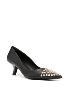 PINKO 45mm spike-embellished leather pumps - Zwart