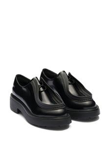 Prada raised-edge leather lace-up shoes - Zwart