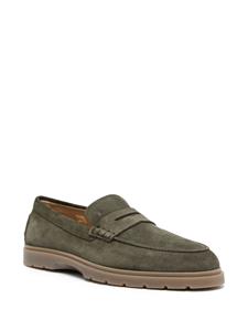 Tod's ridged suede loafers - Groen