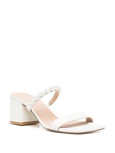 Stuart Weitzman Goldie pearl-embellished mules - Wit