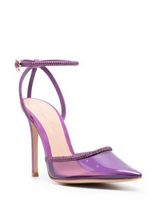 Gianvito Rossi Plexi 110mm crystal-embellished pumps - Paars