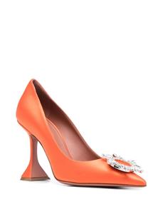 Amina Muaddi Begum satijnen pumps - Oranje