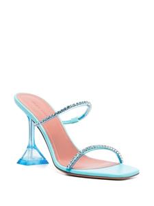 Amina Muaddi Gilda sandalen verfraaid met kristallen - Blauw
