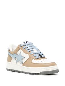 A BATHING APE colour-block leather sneakers - Wit