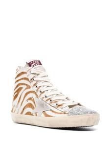 Golden Goose Mid Star zebra-print sneakers - Beige
