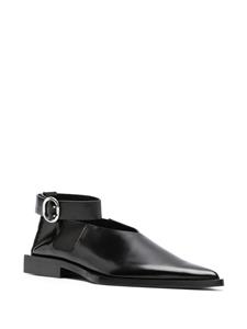 Jil Sander pointed-toe leather shoes - Zwart