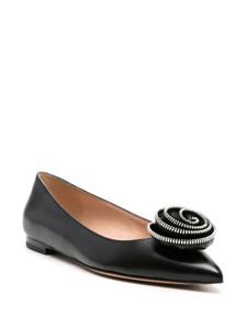 Gianvito Rossi Karina 05 leather ballerina shoes - Zwart