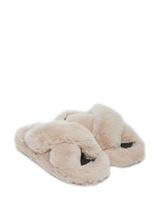 Apparis Biba slippers met imitatiebont - Beige