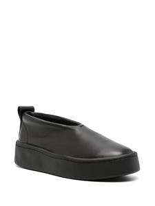 Jil Sander round-toe leather loafers - Zwart