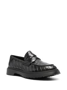 Camper Twins embossed leather loafers - Zwart