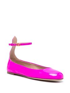 Valentino Tan-Go patent-leather ballerina shoes - Roze