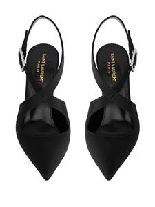 Saint Laurent Spontini 110mm satin slingback pumps - 1000 -NERO