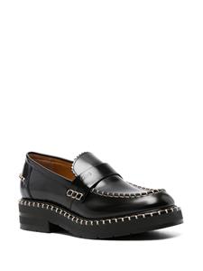 Chloé Noua leather flat-loafer - Zwart