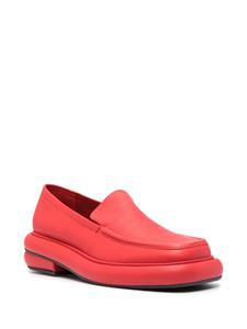 Eckhaus Latta 50mm square-toe leather loafers - RED LEATHER