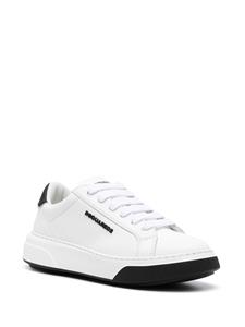 Dsquared2 embossed-logo leaf-print sneakers - Wit