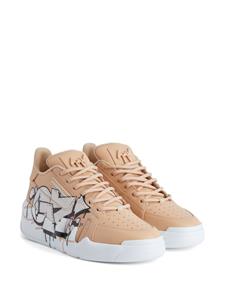 Giuseppe Zanotti Talon sneakers met print - Beige