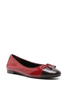 Tory Burch cap-toe leather ballerina shoes - Rood