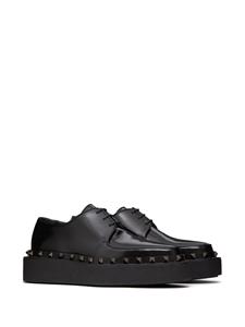 Valentino Leren slingback schoenen - Zwart