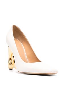 JW Anderson 105mm sculpted-heel leather pumps - Wit