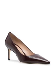 Stuart Weitzman pointed-toe 75mm leather pumps - Paars