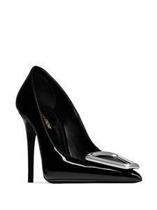 Saint Laurent Avenue 110mm leather pumps - Zwart