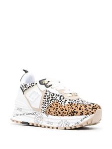 LIU JO leopard-print panelled sneakers - Zwart