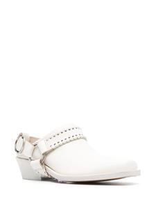 Buttero braided-strap leather mules - Wit