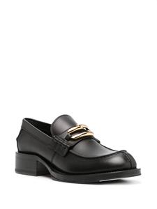 Lanvin buckled leather loafers - Zwart
