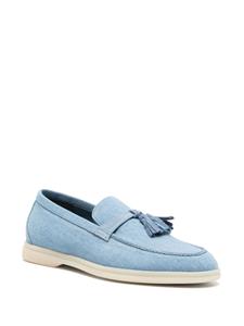 Scarosso Leandra tassel denim loafers - Blauw