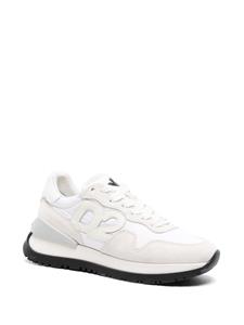 Dsquared2 logo-patch leather lace-up sneakers - Wit