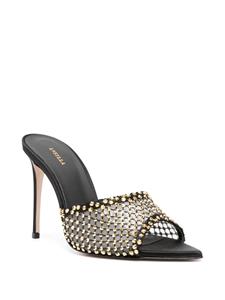 Le Silla Gilda 100mm crystal-embellished mules - Zwart