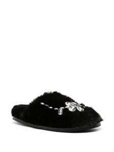 Simone Rocha rhinestone-embellished slippers - Zwart