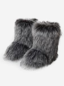 Zaful Fluffy Faux Fur Warm Snow Winter Boots