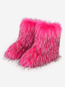 Zaful Fluffy Faux Fur Warm Snow Winter Boots