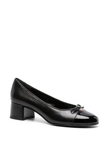 Tory Burch 50mm bow-detail leather loafers - Zwart